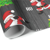 Papier Cadeau Drôle Père Noël Dabbing (Coin rond)