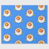 Papier Cadeau Drôle poisson poivron porc-épic caricature poisson (Plat)