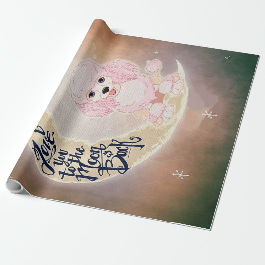 Papier Cadeau Drôle Poodle | Grand cadeau d'anniversaire (Déroulé)