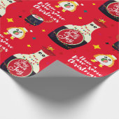 Papier Cadeau Drôle Red Kawaii Sushi Cartoon Joyeux Noël (Coin)