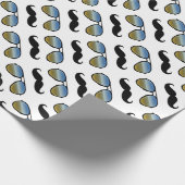 Papier Cadeau Drôle Retro Mustache lunettes de soleil (Coin)