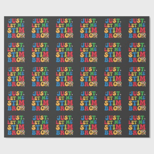 Papier Cadeau Drôle Sensibilisation sur l'autisme Autiste Juste (Plat)