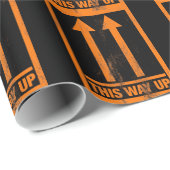 Papier Cadeau Drôle signe 'This way up' (Coin rond)