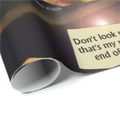 Papier Cadeau Drôle Soirée Dames Avec T-rex (Coin rond)