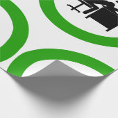 Papier Cadeau Drôle Travailleur de bureau dormant au bureau (Coin)