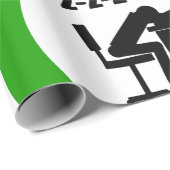 Papier Cadeau Drôle Travailleur de bureau dormant au bureau (Coin rond)