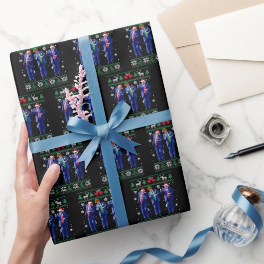 Papier Cadeau Drôle Trump Dance Noël (Cadeaux)