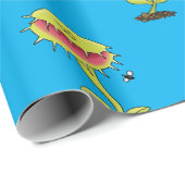 Papier Cadeau Drôle Vénus dessin animé de piège à mouches (Coin rond)