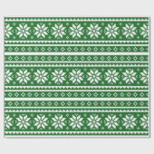 Papier cadeau drôle vert vilain pull de Noël (Plat)
