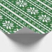 Papier cadeau drôle vert vilain pull de Noël (Coin)