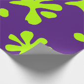 Papier Cadeau Drôle violet violet néon vert citron motif enfants (Coin)