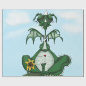 Papier Cadeau Drôle Yogi Dragon Peinture (Plat)