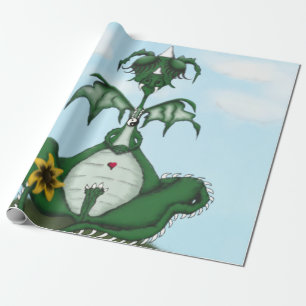 Papier Cadeau Drôle Yogi Dragon Peinture