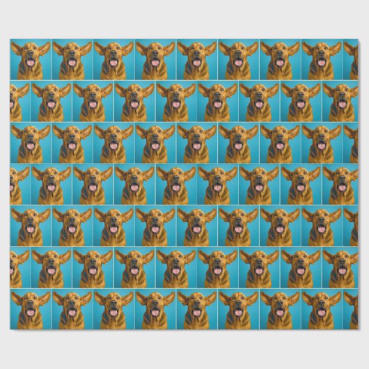 Papier Cadeau Drooling Bloodhound With Surprised Expression (Plat)