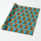 Papier Cadeau Drooling Bloodhound With Surprised Expression (Déroulé)