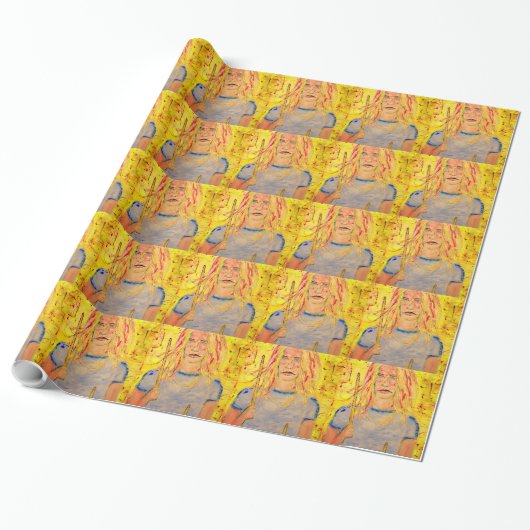 Papier Cadeau drumer filles rock (Déroulé)