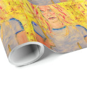 Papier Cadeau drumer filles rock (Coin rond)