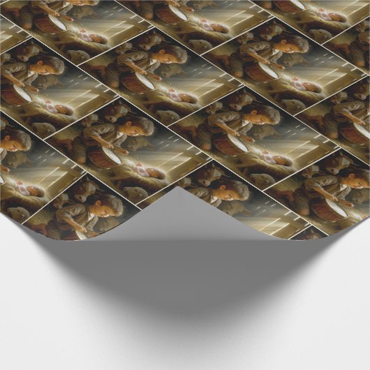 Papier Cadeau Drummer Boy with Baby Jesus in a Manger (Coin)