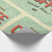 Papier Cadeau Du Café Fraîchement Brassé Y Est Servi