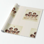 Papier cadeau du Chœur d'Anges Noirs de Noël 1 (Déroulé)