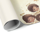 Papier cadeau du Chœur d'Anges Noirs de Noël 1 (Coin rond)