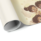 Papier cadeau du Chœur de Noël Black Angel 2 (Coin rond)
