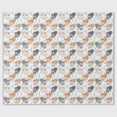 Papier Cadeau DU FOND DE MON CŒUR 5 couleurs de chow (Plat)