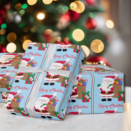 Papier Cadeau Du Père Noël Ajouter le nom de l'enfant Noël