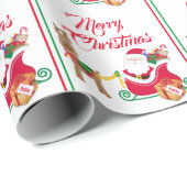 Papier Cadeau Du Père Noël Ajouter le nom de l'enfant Noël (Coin rond)
