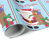 Papier Cadeau Du Père Noël Ajouter le nom de l'enfant Noël (Coin rond)