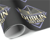 Papier Cadeau Dublin Irlande (Coin rond)
