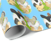 Papier Cadeau D'Uccles Six Hens (Coin rond)