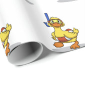 Papier Cadeau Duck wearing snorkeling mask choose (Coin rond)
