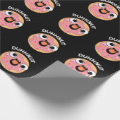 Papier Cadeau Duhh-nut Funny Silly Donut Pun Dark BG (Coin)