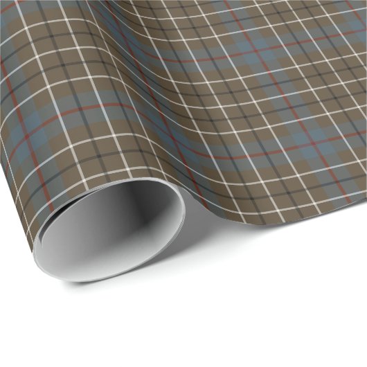 Papier Cadeau Duncan Clan Patiné Tartan (Coin rond)