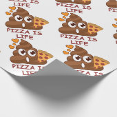 Papier Cadeau Dunette Emoji de pizza (Coin)