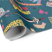 Papier cadeau Dungeon Crawler Carl Bleu (Coin rond)