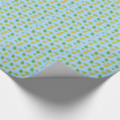 Papier Cadeau durians bleus (Coin)