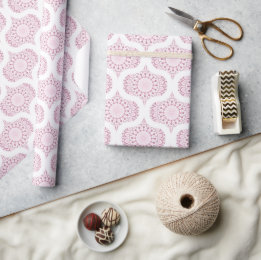 Papier Cadeau Dusky Rose Confetti Lace Dot Mandala Retro Ogee