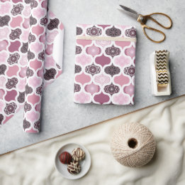 Papier Cadeau Dusky Rose Dot Mandalas Ogee Patchwork
