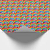 Papier Cadeau Dye de la cravate spirale de l'arc-en-ciel (Coin)