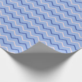 Papier Cadeau Dynamic Zigzag Pattern in Blue and Pink Stripe (Coin)