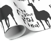 Papier Cadeau dynamite de lama (Coin rond)