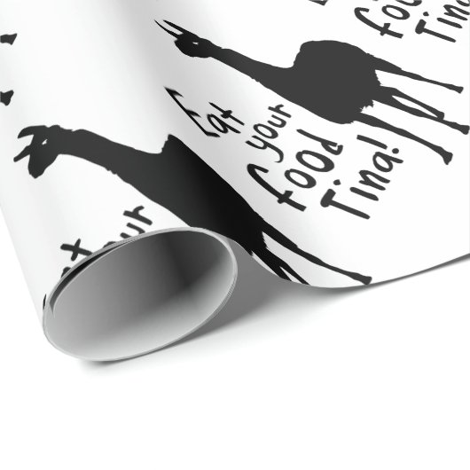 Papier Cadeau dynamite de lama (Coin rond)