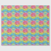 Papier Cadeau Dynamite Pop Art Rainbow Pattern (Plat)