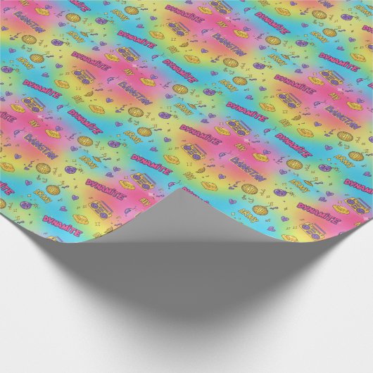 Papier Cadeau Dynamite Pop Art Rainbow Pattern (Coin)