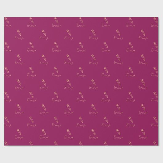 Papier Cadeau E=Formule de physique MC2 (Plat)