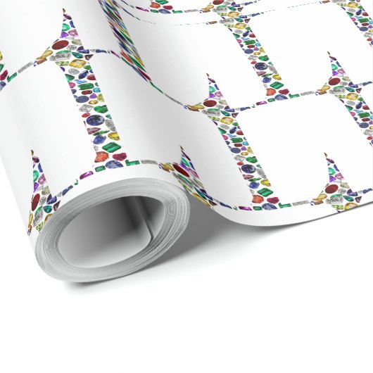 Papier Cadeau E initiale (Coin rond)