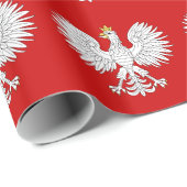 Papier Cadeau Eagle polonais (Coin rond)
