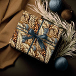 Papier Cadeau Earth Tones Christmas Joyeux Motif#21 ID1009<br><div class="desc">Si vous vous demandez quelles combinaisons de couleurs choisir pour votre décoration de Noël et vos fournitures d'enveloppement cadeau cette année, j'ai créé des collections de motifs de coordination pour rendre la vie un peu plus facile. Ce papier d'emballage présente un arrangement foliaire de graminées séchées et de baies dans...</div>